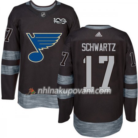 St. Louis Blues Dresy Jaden Schwartz 17 1917-2017 100th Anniversary Adidas Černá Authentic - Pánské St. Louis Blues Dresy Jaden Schwartz 17 1917-2017 100th Anniversary Adidas Černá Authentic - Pánské